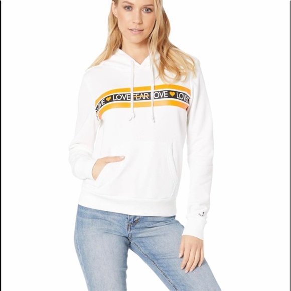 💖MEGA SALE💖 Converse Women's Love the Progress Print Hoodie 10020576-a01 - Picture 1 of 7